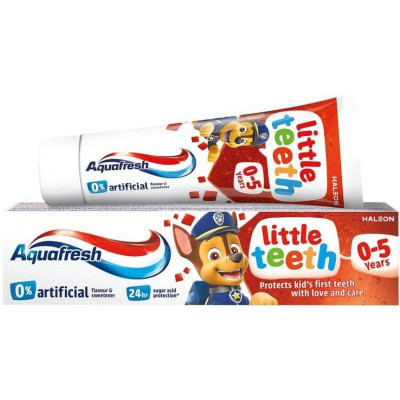 АКВАФРЕШ LITTLE TEETH паста за зъби за деца /0-5 г/ 50 мл