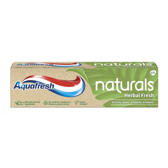 АКВАФРЕШ паста за зъби HERBAL FRESH С 6 БИЛКИ 75 мл