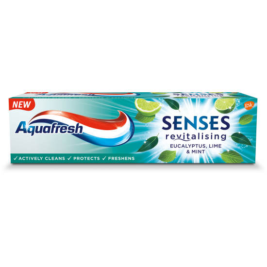 ᐉ АКВАФРЕШ SENSES EUCALYPTUS паста за зъби 75 мл