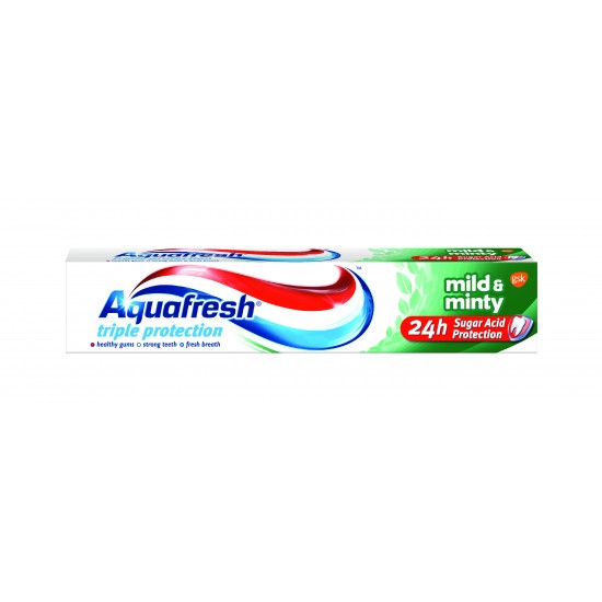 АКВАФРЕШ паста за зъби MILD&MINTY ТРОЙНА ЗАЩИТА 100 мл /зелена/