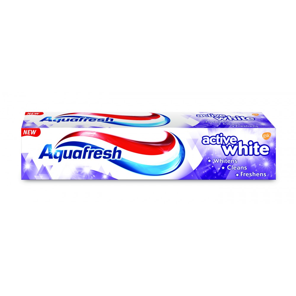 АКВАФРЕШ паста за зъби ACTIVE WHITE 125 мл - Орална хигиена