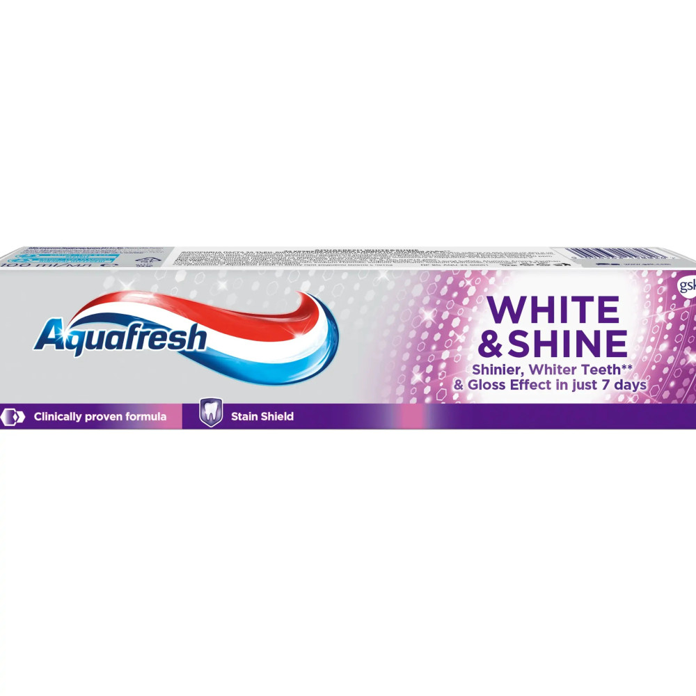 АКВАФРЕШ паста за зъби WHITE&SHINE 100 мл - Орална хигиена