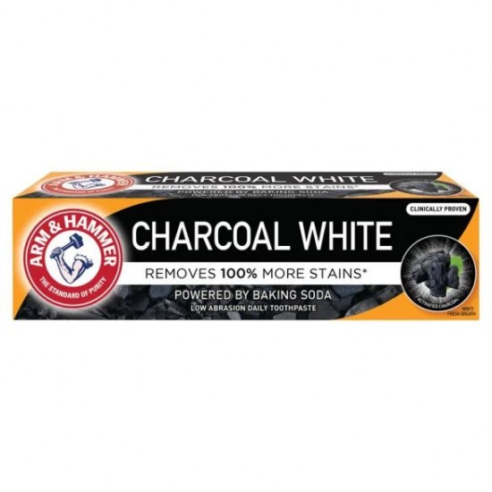 ARM & HAMMER CHARCOAL WHITE избелваща паста за зъби с активен въглен 75 мл