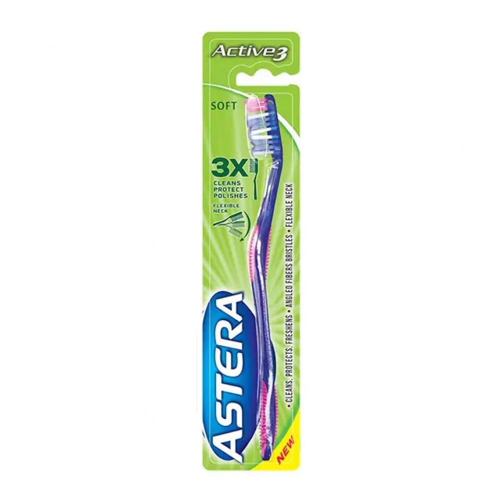 АСТЕРА четка за зъби ACTIVE 3 SOFT - Орална хигиена
