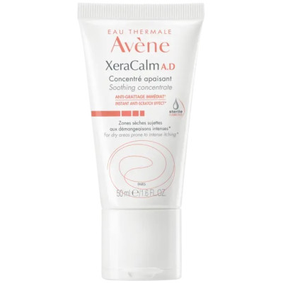 AVENE XERACALM A.D SOOTHING CONCENTRATE успокояващ концентрат срещу сърбеж за лице и тяло за суха склонна към атопия кожа 50 мл