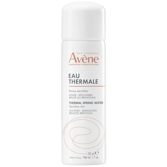 AVENE THERMAL SPRING WATER МИНИ СПРЕЙ успокояваща термална вода за лице за чувствителна раздразнена кожа 50 мл