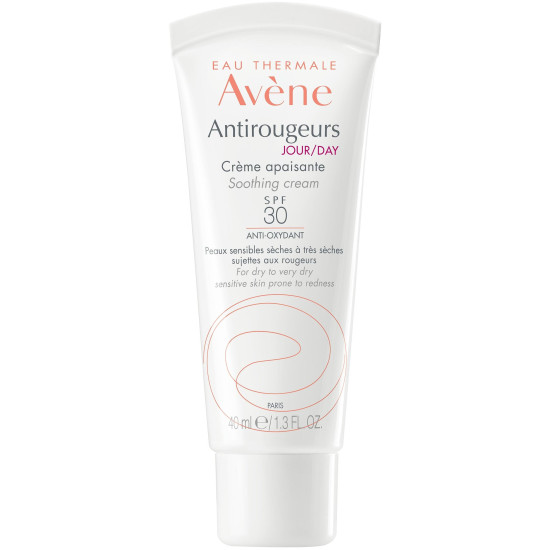 AVENE ANTIROUGEURS DAY CREAM SPF30 успокояващ дневен крем за лице за чувствителна раздразнена кожа склонна към зачервяване 40 мл