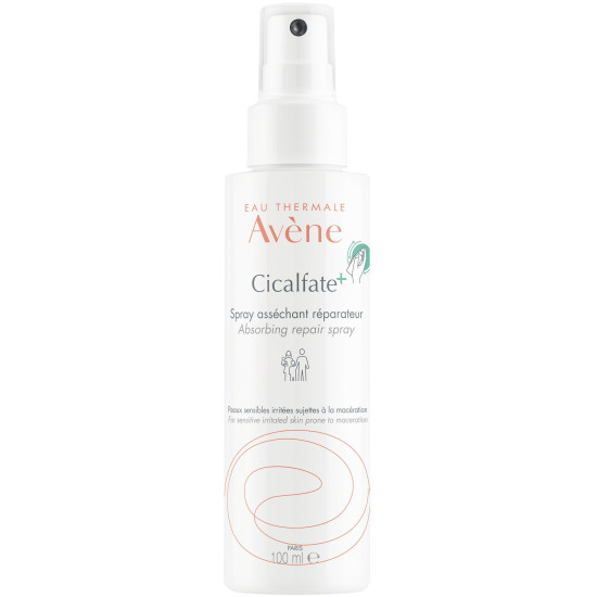 AVENE CICALFATE+ ABSORBING SOOTHING SPRAY възстановяващ подсушаващ спрей за лице и тяло за чувствителна раздразнена кожа 100 мл