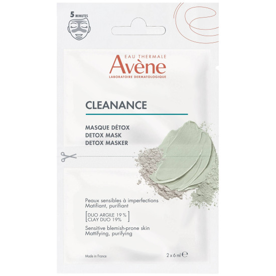 AVENE CLEANANCE DETOX MASK детоксикираща маска за лице за чувствителна кожа склонна към несъвършенства 2x6 мл