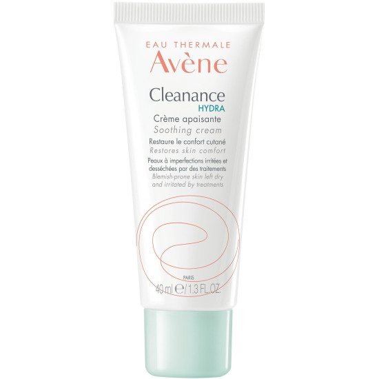 AVENE CLEANANCЕ HYDRA SOOTHING CREAM успокояващ крем за лице за суха и раздразнена кожа след третиране на акне 40 мл