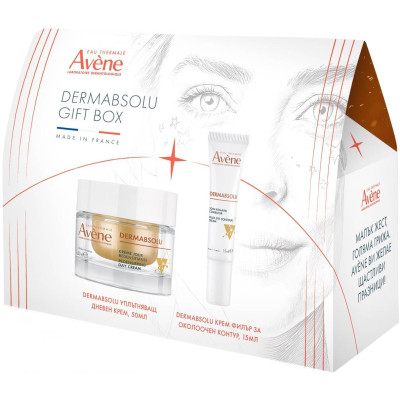 AVENE BOX КОМПЛЕКТ DERMABSOLU УПЛЪТНЯВАЩ ДНЕВЕН КРЕМ 50 мл + КРЕМ ФИЛЪР ЗА ОКОЛООЧЕН КОНТУР 15 мл