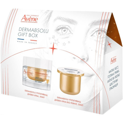 AVENE BOX КОМПЛЕКТ DERMABSOLU УПЛЪТНЯВАЩ ДНЕВЕН КРЕМ 50 мл + УПЛЪТНЯВАЩ ДНЕВЕН КРЕМ РЕФИЛ 50 мл