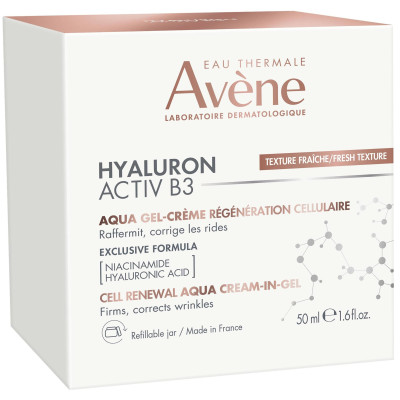 AVENE HYALURON ACTIV B3 AQUA GEL-CREAM регенериращ аква гел-крем за лице против бръчки 50 мл