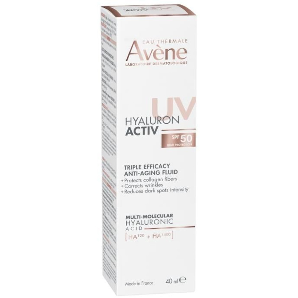 AVENE HYALURON ACTIV B3 UV SPF50 анти-ейдж флуид за лице с тройно действие 40 мл - Грижа за лицето