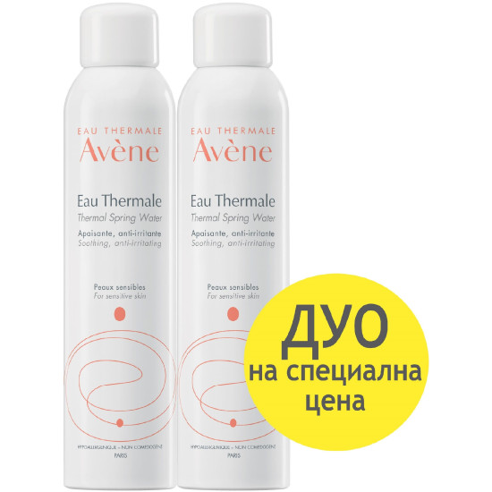 AVENE THERMAL SPRING WATER DUO КОМПЛЕКТ успокояваща термална вода за лице за чувствителна раздразнена кожа 2 х 150 мл