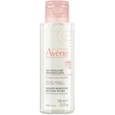 AVENE LES ESSENTIELS MAKEUP REMOVING MICELLAR WATER демакиираща мицеларна вода за лице и очи за чувствителна кожа 100 мл