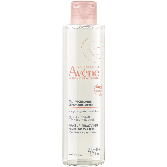 AVENE LES ESSENTIELS MAKEUP REMOVING MICELLAR WATER демакиираща мицеларна вода за лице и очи за чувствителна кожа 200 мл