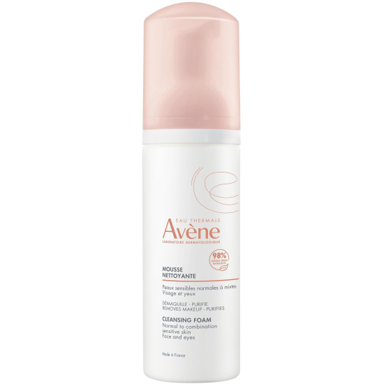 AVENE LES ESSENTIELS CLEANSING FOAM почистваща пяна за лице и очи за чувствителна кожа 150 мл