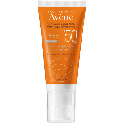 AVENE SUN ANTI-AGING SUNCARE SPF50+ слънцезащитен анти-ейдж крем за лице за чувствителна кожа 50 мл