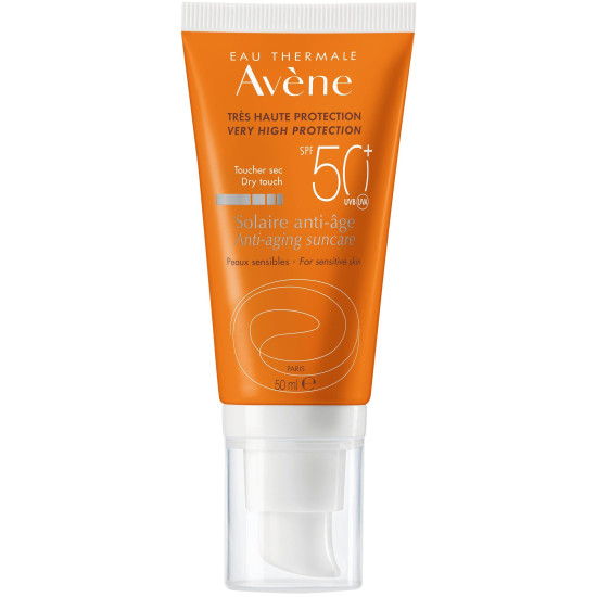 AVENE SUN ANTI-AGING SUNCARE SPF50+ слънцезащитен анти-ейдж крем за лице за чувствителна кожа 50 мл