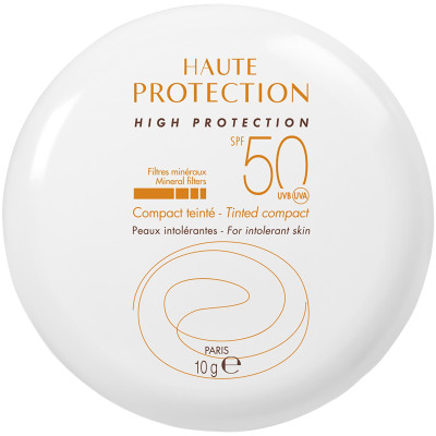 AVENE SUN MINERAL SPF50 TINTED COMPACT HONEY слънцезащитна минерална крем-пудра МЕДЕН цвят за лице за нетолерантна кожа 10 г