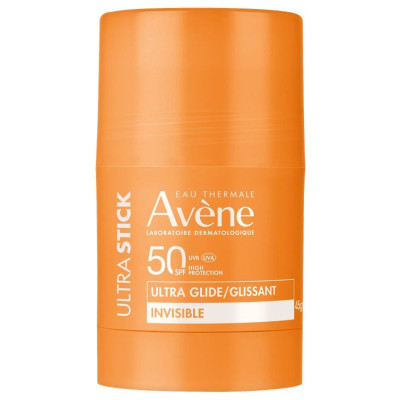 AVENE SUN SPF50 Ultra Stick невидим ултра стик за гладко нанасяне за лице за чувствителна кожа 45 г