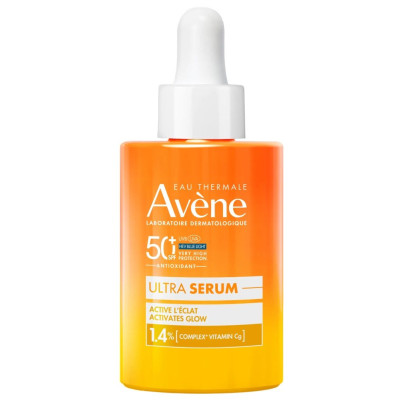 AVENE SUN SPF50+ Ultra Serum Activates Glow ултра серум за озаряване за лице за чувствителна кожа 30 мл