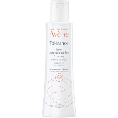 AVENE TOLERANCE EXTEREMELY нежен почистващ лосион за лице и очи за свръхчувствителна реактивна нетолерантна алергична кожа 200мл