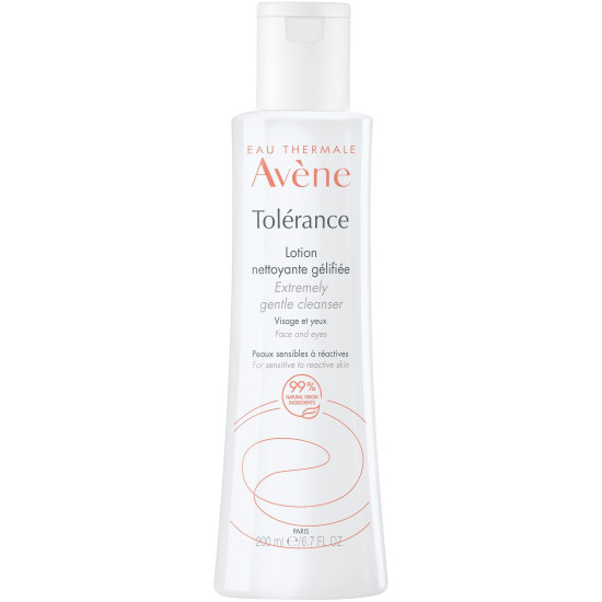 AVENE TOLERANCE EXTEREMELY нежен почистващ лосион за лице и очи за свръхчувствителна реактивна нетолерантна алергична кожа 200мл
