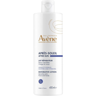 AVENE AFTER-SUN RESTORATIVE LOTION възстановяващ лосион след слънце за лице и тяло за чувствителна кожа 400 мл