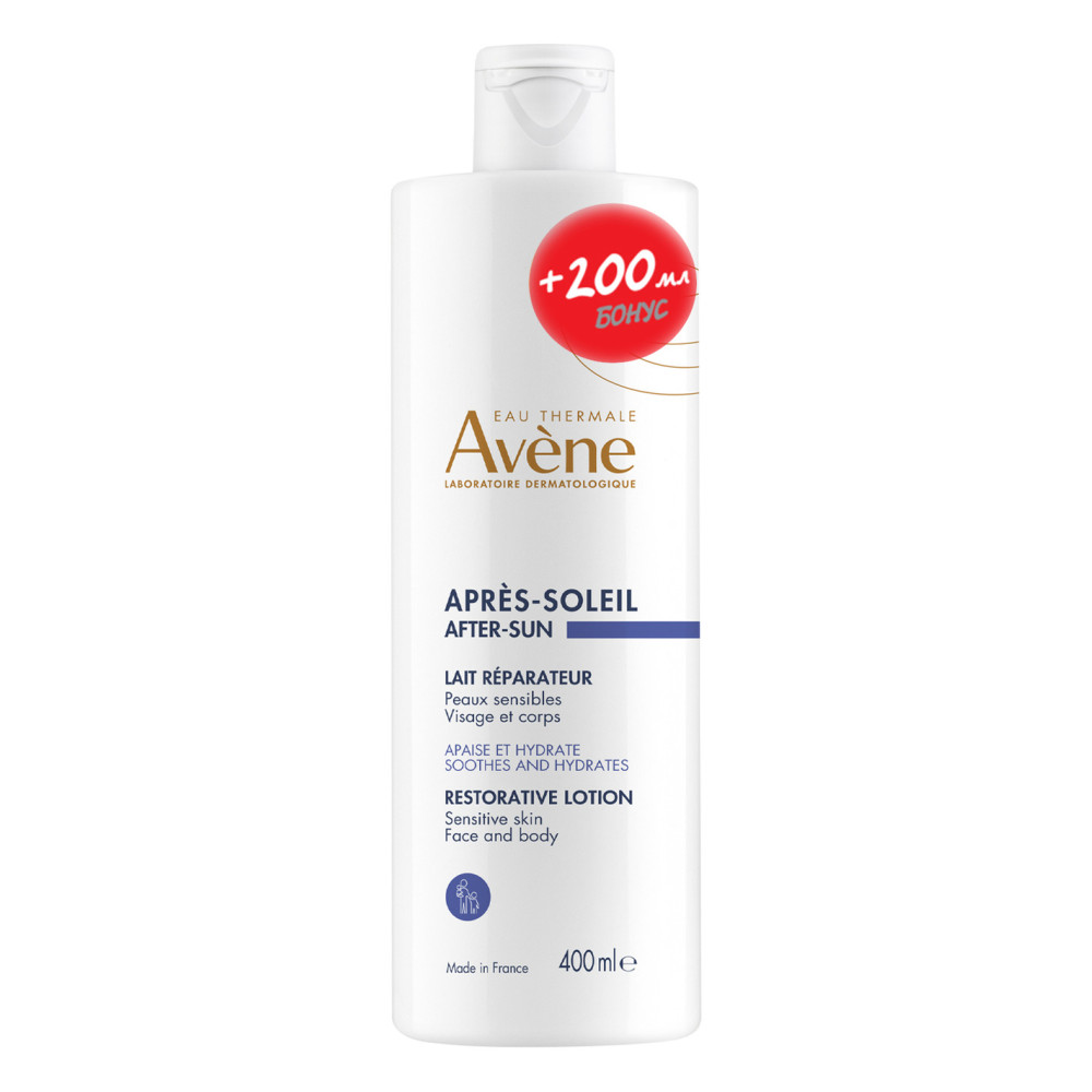 АВЕН APRES-SOLEIL AFTER SUN възстановяващ лосион след слънце за лице и тяло 400 мл /200+200 мл бонус/ ПРОМО - Слънцезащита