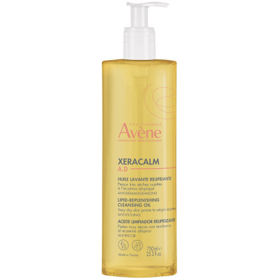 AVENE XERACALM A.D почистващо релипидиращо олио за лице тяло и скалп за суха чувствителна атопична кожа против сърбеж 750 мл