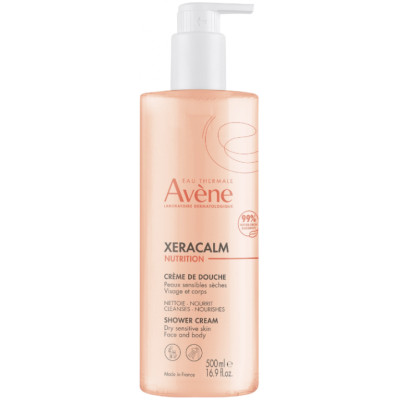 AVENE XERACALM NUTRITION душ-крем за лице и тяло за суха чувствителна кожа 500 мл