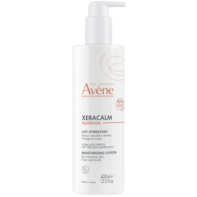 AVENE XERACALM NUTRITION хидратиращо и успокояващо мляко за лице и тяло за много суха и чувствителна кожа 400 мл