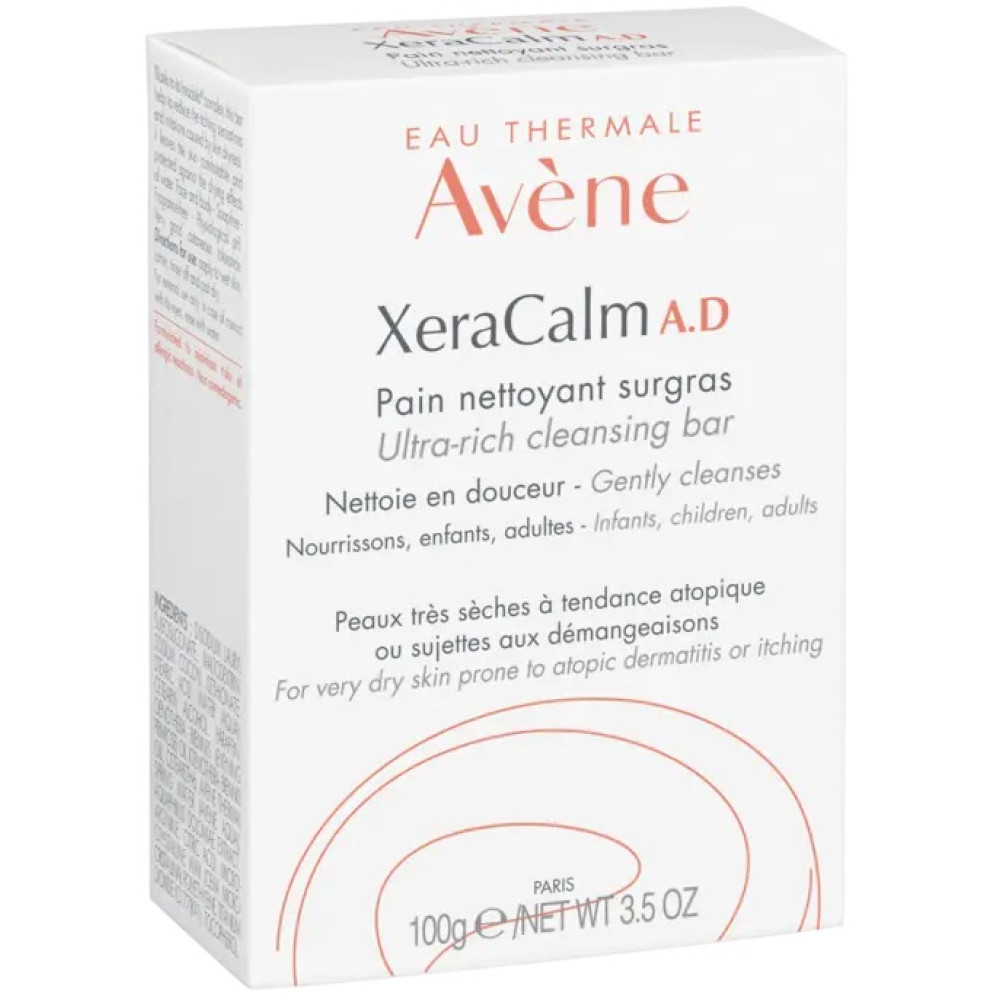 Avene XeraCalm A.D. Сапун за много суха, чувствителна и склонна към атопия и сърбежи кожа 100 грама - Сапуни Avene XeraCalm A.D. Сапун за много суха, чувствителна и склонна към атопия и сърбежи кожа 100 грама - Сапуни