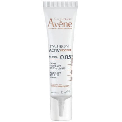 AVENE HYALURON ACTIV PROCEDURE MICRO-LIFT EYE & LIP CREAM микро-лифтинг крем за околоочен контур и устни с 0.05% ретинал 15 мл