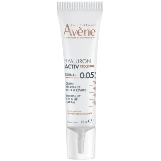 AVENE HYALURON ACTIV PROCEDURE MICRO-LIFT EYE & LIP CREAM микро-лифтинг крем за околоочен контур и устни с 0.05% ретинал 15 мл