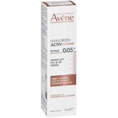 AVENE HYALURON ACTIV PROCEDURE MICRO-LIFT EYE & LIP CREAM микро-лифтинг крем за околоочен контур и устни с 0.05% ретинал 15 мл