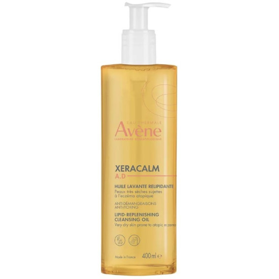AVENE XERACALM A.D почистващо релипидиращо олио за лице тяло и скалп за суха кожа склонна към атопия против сърбеж 400 мл