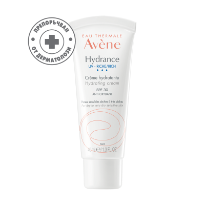 AVENE HYDRANCE RICH SPF30 богат хидратиращ крем за лице за суха към много суха чувствителна кожа 40 мл