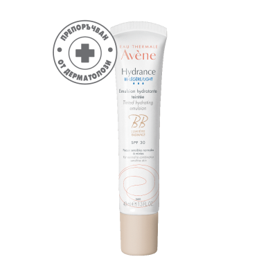AVENE HYDRANCE LEGERE ВВ SPF30 лека тонирана хидратираща емулсия за лице за нормална и комбинирана чувствителна кожа 40 мл