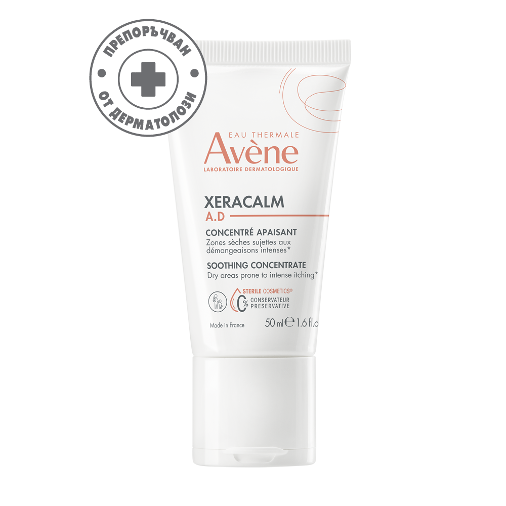 Avene XeraCalm A.D. Успокояващ концентрат против сърбеж за суха и раздразнена кожа 50 мл - Хидратация Avene XeraCalm A.D. Успокояващ концентрат против сърбеж за суха и раздразнена кожа 50 мл - Хидратация