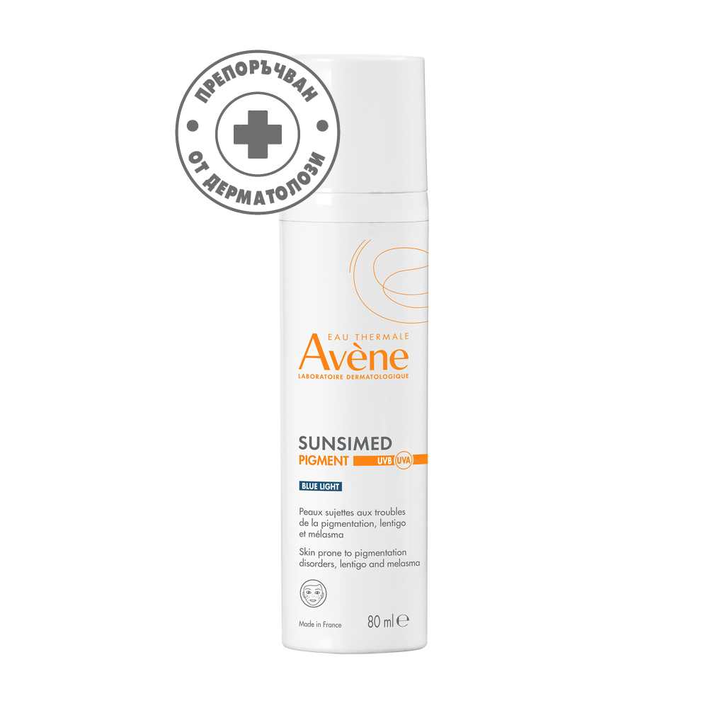 АВЕН SUNSIMED PIGMENT SPF50+ слънцезащитен крем с цвят, за защита срещу фотостареене и петна от ултравиолетова радиация 80 мл - Слънцезащита