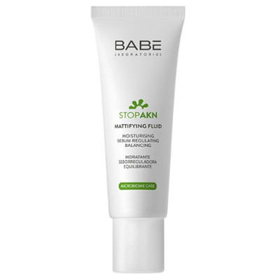 BABE STOP AKN Mattifying Fluid хидратиращ матиращ флуид за лице за мазна и акнеична кожа 50 мл