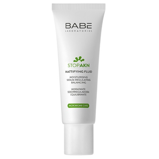 BABE STOP AKN Mattifying Fluid хидратиращ матиращ флуид за лице за мазна и акнеична кожа 50 мл