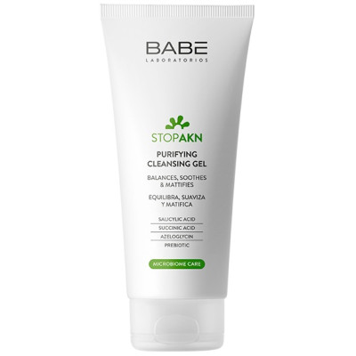 BABE STOP AKN Purifying Cleansing Gel измиващ почистващ гел за лице за мазна и акнеична кожа 200 мл