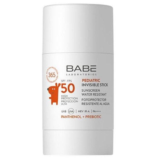 BABE PEDIATRIC INVISIBLE STICK SPF50 слънцезащитен прозрачен стик за лице за бебета и деца за чувствителна кожа 30 г