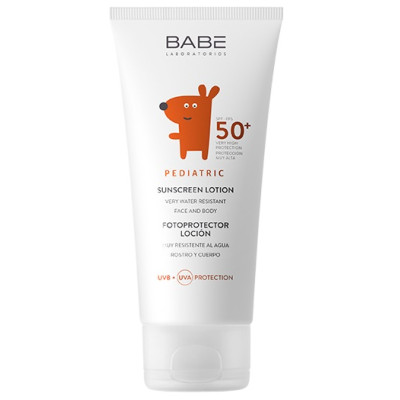 BABE PEDIATRIC LOTION SPF50+ слънцезащитен лосион за лице и тяло за бебета и деца за чувствителна кожа 100 мл