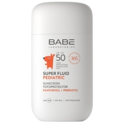BABE PEDIATRIC SUPER FLUID SPF50 слънцезащитен супер флуид за лице за бебета и деца за чувствителна кожа 50 мл