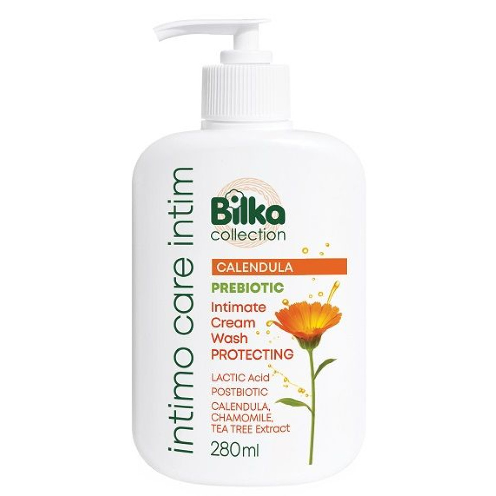 БИЛКА COLLECTION Intimo Care CALENDULA измиващ защитен интимен крем Невен с пре- и постбиотик 280 мл - Интимна хигиена